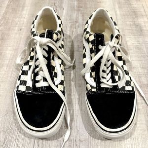 Vans Checkered Sneakers, Size 10.5